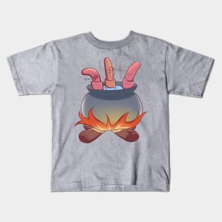 Hotpot Worms Halloween Cute Food Kids T-Shirt